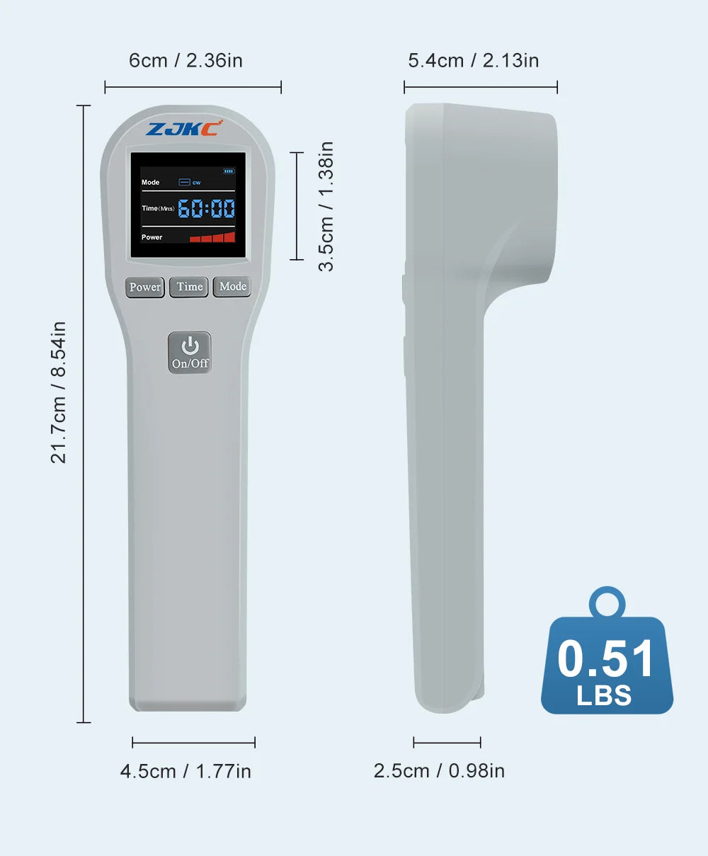 ZJKC Professional Pain Relief Physiotherapy Cold Laser Therapy Device for Pet Dog Cat Wound Injuries 650nm 808nm Home Handheld