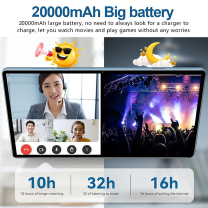 2025 Pad P61 22GB+2TB 11inch Android 14 Ai Powere 20000mAh Snapdragon888 5G HD 4K WIFI Dual SIM Card Bluetooth NEW Tablet PC Tab