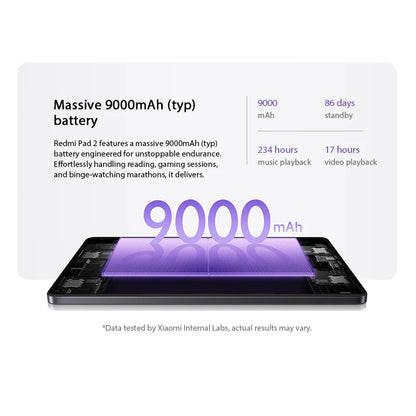 Xiaomi Redmi Pad 2 Global version 2.5K crystal-clear display Advanced Helio G100-Ultra 11" 18W fast charging 9000mAh battery