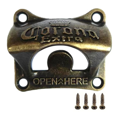 1/2/4/8pcs Bottle Opener Wall Mounted Retro BBQ DIY Solid Beer Opener Tools Bar Decorative Beer Opener Kitchen Gadgets