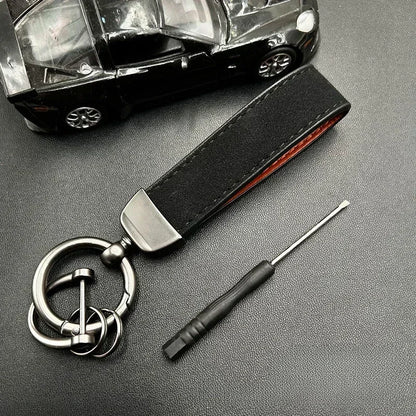 Custom Name Logo Leather Car Moto Keychain Personalized for Men and Women  Creative Simple Key Chains Gift