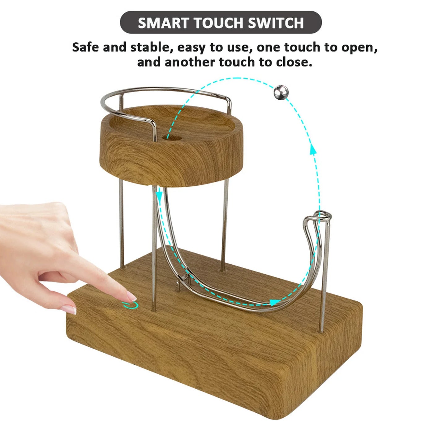 Kinetic Art Perpetual Motion Machine Desk Toy Educational Touch Switch Low Noise Stress Relief Desk Toy