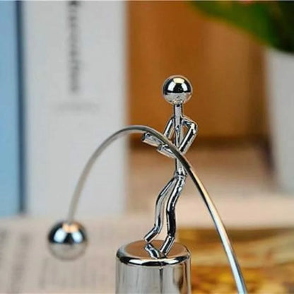 Creative Balance Ball Swing Fun Ornaments Weightlifting Iron Does Not Fall The Small Man Decoration Tumbler