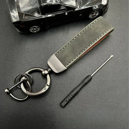 Custom Name Logo Leather Car Moto Keychain Personalized for Men and Women  Creative Simple Key Chains Gift