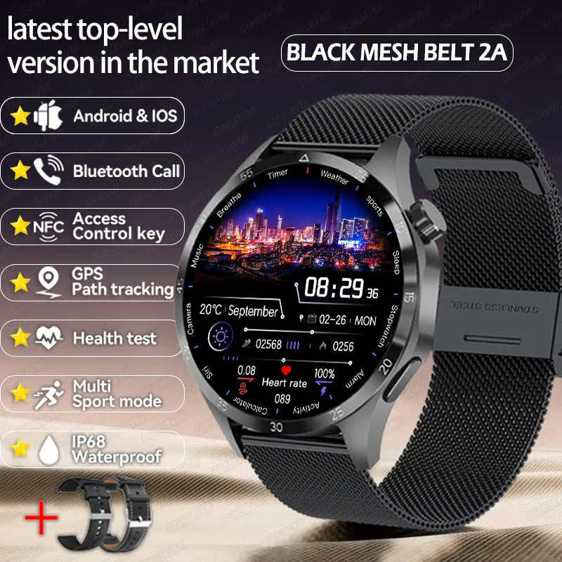 New Huawei Watch GT5 Pro Smart Watch 1.53 Inch HD AMOLED Screen NFC GPS Tracker Bluetooth Call Health Monitoring Watch Men Women