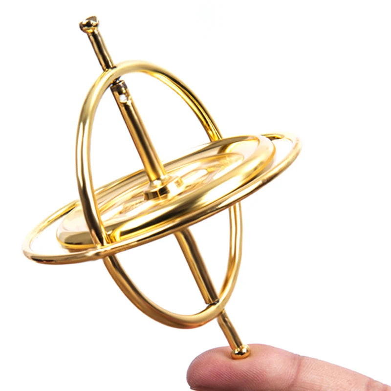 Metal Self-balancing Gyroscope Anti-gravity Decompression Educational Toy Six Generations Colorful Finger Gyroscope Gift For