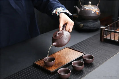 Yixing Original Mine Purple Clay Pot Traditional Pattern Purple Clay Teapot Handmade Pot Kung Fu Tea Set 185ml
