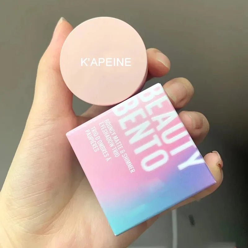 Macaron Three-layer Eyeshadow New Pearlescent Matte Flash Contouring Earth Tone Band Mirror Nose Profile 3-in-1 Makeup Palette