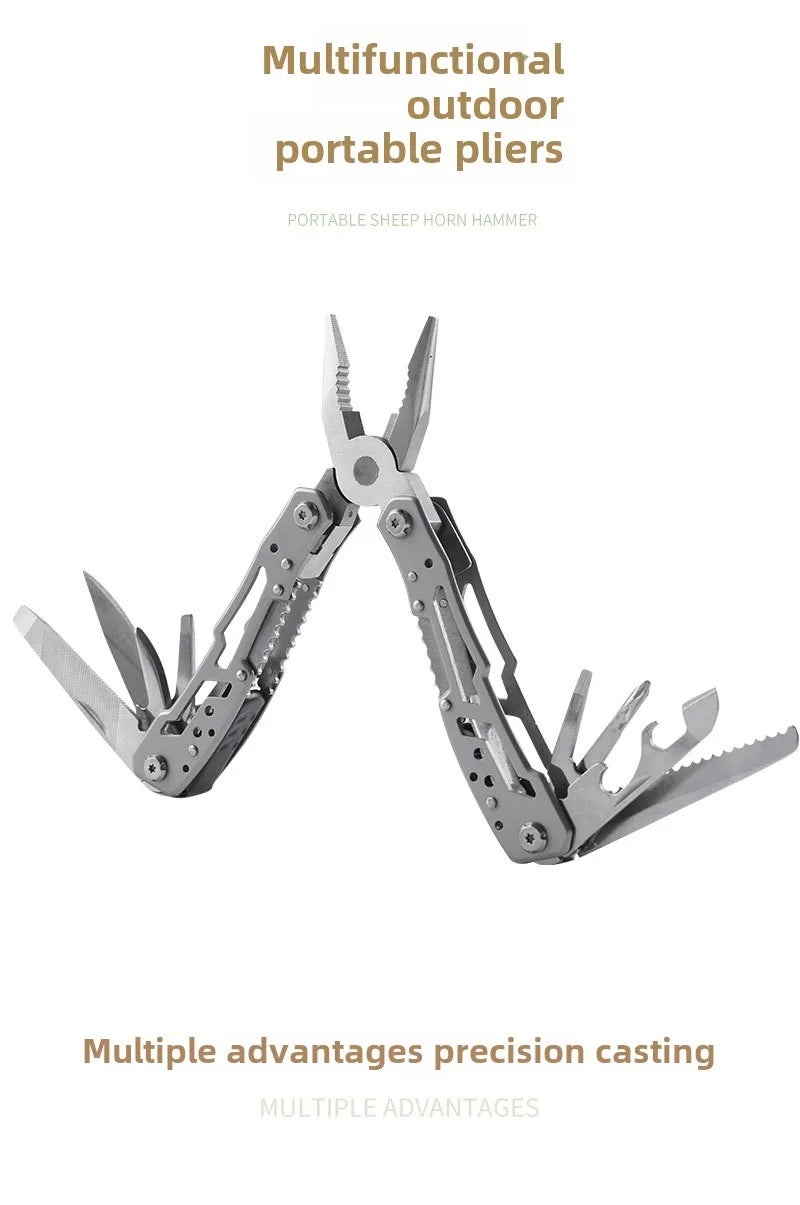 Folding Multi-tool Pocket Knife Pliers Mini Portable Fold Outdoor Hunting Survival Rescue Tactical Multipurpose Repair Tool