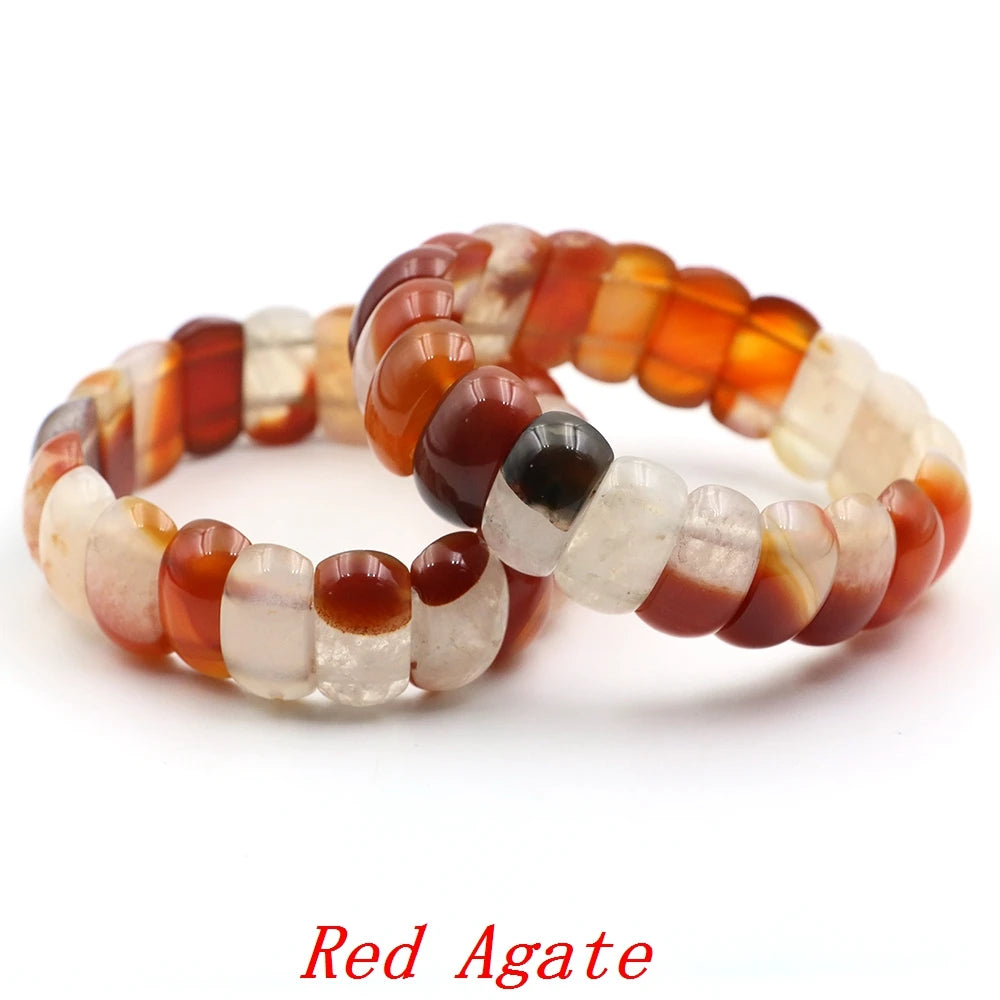 Natural Amethyst Gemstone Beads Bracelet Energy Stone Chakras Elastic Rope Healing Crystal Bangle Jewelry Woman Birthstone Gifts