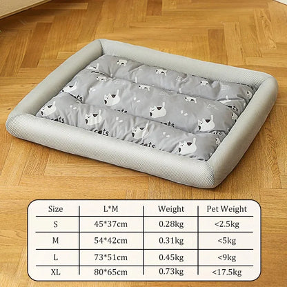 Summer Cooling Pet Cat Bed Cushion Ice Pad Dog Sleeping Square Mat for Puppy Dogs Cats Pet Kennel Top Quality Cool Cold