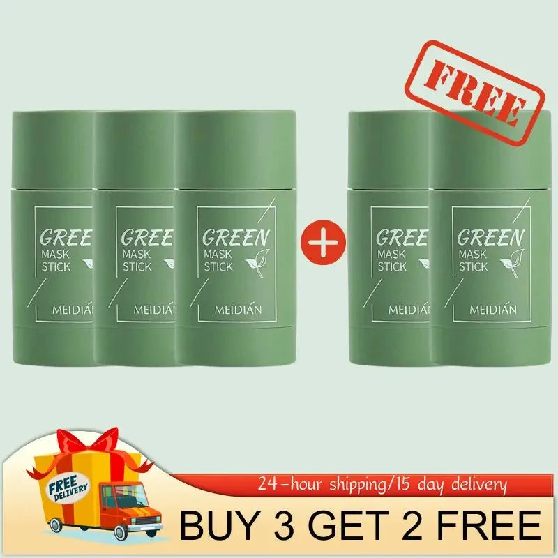 Original Facial Remove Blackhead Green Tea Solid Mask Treat Acne Blemish Black Dots Clean Stick Cream Shrink Pores Skin Care