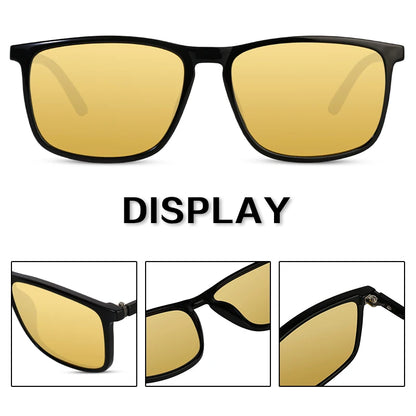Fashion Men  Night Vision Glasses Women  Yellow Lens Anti-Glare Goggle Night Driving Sunglasses Eyewear  UV400