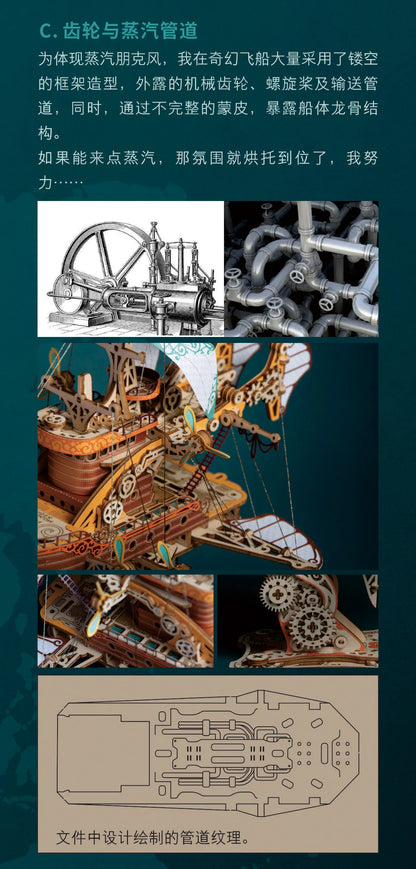 DIY 3D Wooden Puzzle Fantastic Spaceship Popular Assembly Model Kits Toys For Children Kids Girls Birthday Gift