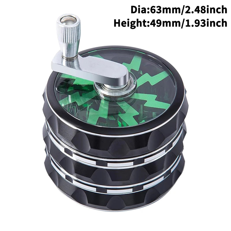 4 Layers Premium Zinc Alloy Herb Grinders for Smoking, Multifunctional Crusher,Grass Grinders,Tobacco Smoking Gadgets