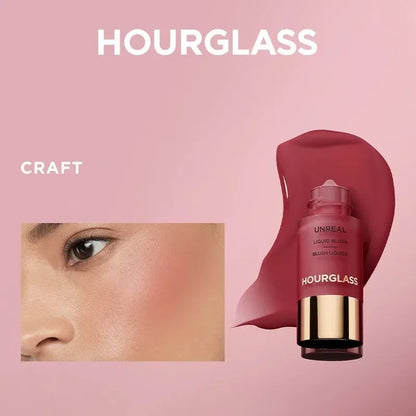 Hourglass New UNREAL Liquid Texture Powder Blusher Full Clear Color Cheek Fluidity Easy Push Away Create Natural Skin Portable