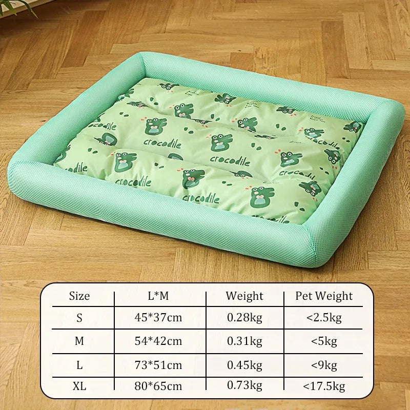 Summer Cooling Pet Cat Bed Cushion Ice Pad Dog Sleeping Square Mat for Puppy Dogs Cats Pet Kennel Top Quality Cool Cold