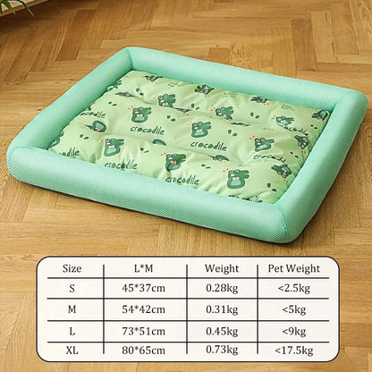 Summer Cooling Pet Cat Bed Cushion Ice Pad Dog Sleeping Square Mat for Puppy Dogs Cats Pet Kennel Top Quality Cool Cold
