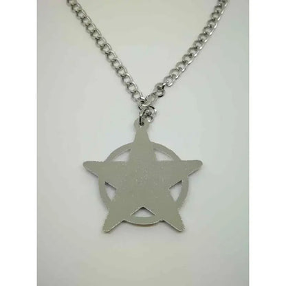Saint Seiya Necklace for Women Hades Necklaces Woman Pentagram Pendant Cosplay Trend Silver Color Fashion Lovers Gifts Anime