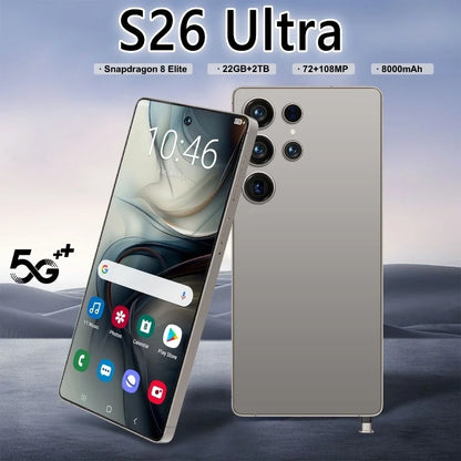 HOT 2025 new S26 Ultra original intelligent 5G dual card dual standby Android 14 system global version phones 8000mAh battery