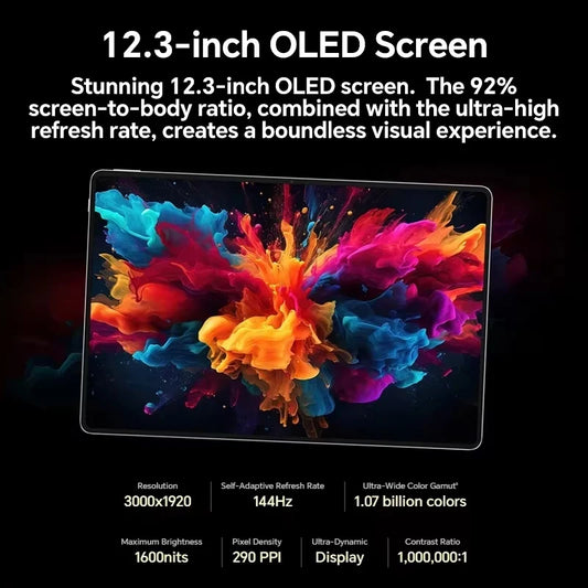 Global Version HONOR MagicPad 2 Tablet 12.3" OLED Screen   Snapdragon 8s Gen 3 CPU 13MP Rear Camera 10050mAh Battery Magic Pad 2
