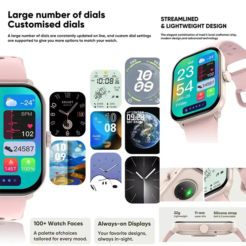 For Xiaomi Watch 5 Smart Watch Men HD AMOLED Display Heart Rate Bluetooth Call GPS Tracking Waterproof Sports Women Smart Watch