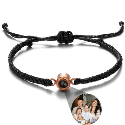 Wholesale Men's Projection Bracelets Stainless Steel Custom Projection Bracelets Woven Photo Bracelets Commemorative Gifts