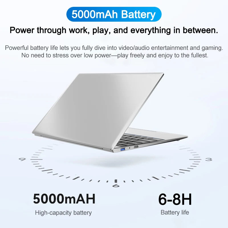 15.6" Ultra Slim Gaming Laptop – Intel Core i7-8650U, 32GB RAM, 2TB SSD, Windows 11 Pro
