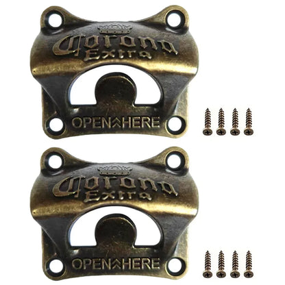 1/2/4/8pcs Bottle Opener Wall Mounted Retro BBQ DIY Solid Beer Opener Tools Bar Decorative Beer Opener Kitchen Gadgets