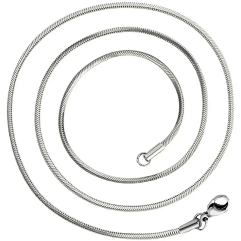 1Pcs Punk Hip-hop Snake Link Chain Stainless Steel Necklace for Men Women Silver Color Male Jewelry Gifts Cadenas Para Hombre