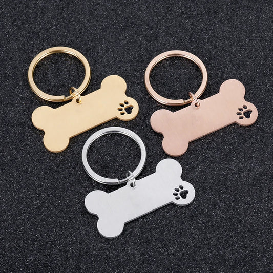 Personalized Dog Tag Necklace Custom Stainless Steel Name Engraved Identity Tag For Dog Collar Anti Loss Pet Nameplate Pendant