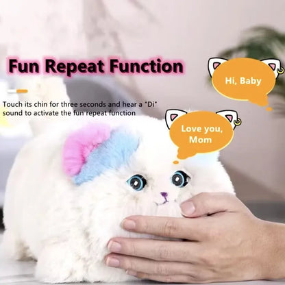 Simulation Interactive Huggy Cat Dogs Realistic Electric Plush Speak Electronic Accompanied Pet Doll Toy Kids Birthday Gifts