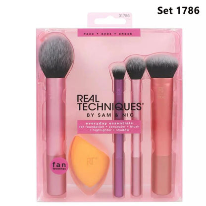 Real Techniques makeup brushes set for cosmetic foundation powder blush eyeshadow kabuki blending make up brush beauty tool 1415