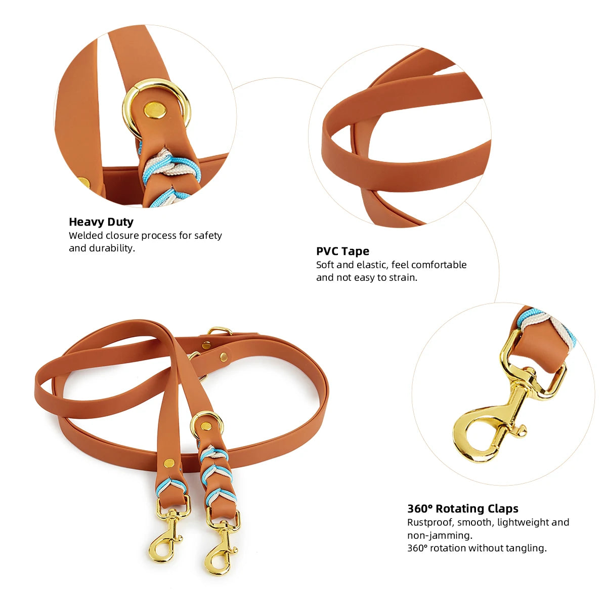 Dog Leashes Solid Durable And Super Tensile Force Dog Rope Colorful Multifunctional Luxury Handmade Leash For Medium Large Dogs