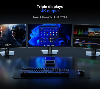 Chatreey Mini PC AN2P/AN2C Ryzen 5 5625U/3550H Gaming Desktop Computer NVME SSD WIFI6 HD  Windows 11 Pro