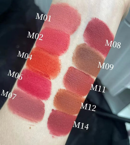 AKF Lip Mud Matte Velvet Soft Mist Lipstick Moisturizing Longlasting High Pigmented Lip Tint Lip Glaze Cosmetics Makeup