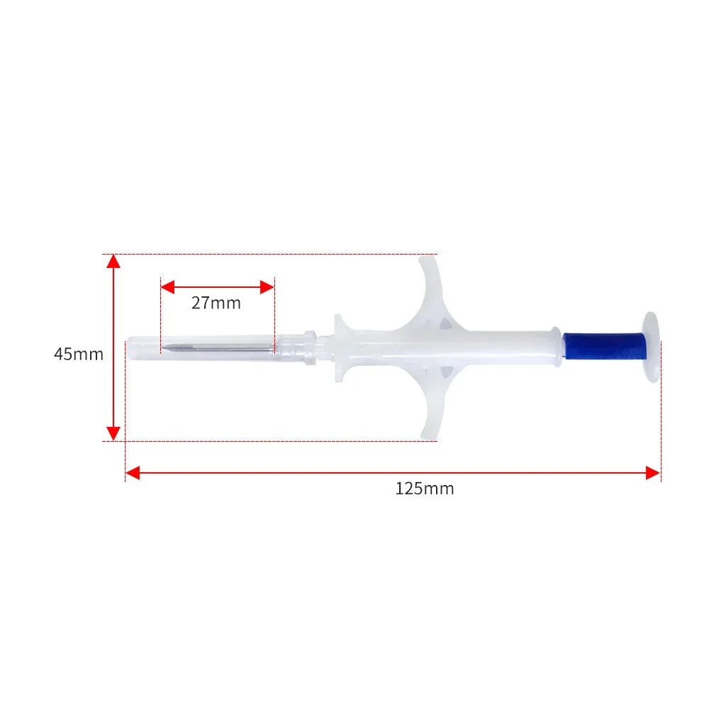 100pcs/Pack Pet EM4305 Microchip 134.2KHz FDX-B Animal ID Chip Animal Microchip Syringe International Standard