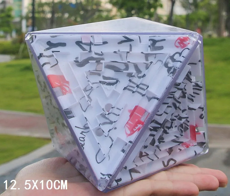 Mini Burn Brain Color 3D Puzzle Cube Maze Box Bead Magic Game intelligent Educational Pocket Fingertip Toy Gift for Kid Adult