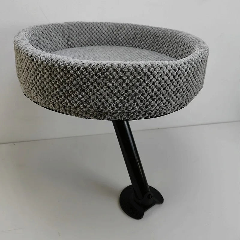 Soft Round Desktop Cat Bed Adjustable Height Comfortable Indoor Pet Nest for Kitten Office Desk Cat Climbing Frame