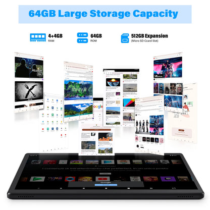 ANRY 2025 Android 15 IPS Display 10.1 Inch 8GB(4+4 Expand) RAM+64GB ROM Tablet 5000Mah Dual Camera 5GWifi A523 Octa-core Tablets
