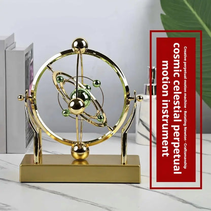 Celestial Orbit Pendulum Perpetual Motion Machine, Kinetic Art Desk Decor, Astronomy Model Creative Home Rotary Decoration Desk