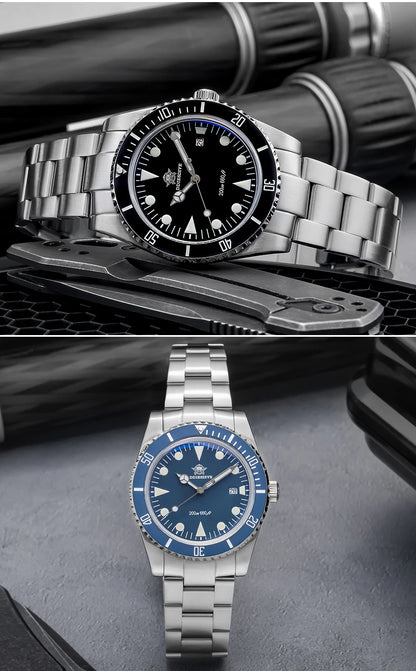 ADDIESDIVE Luxury Men's Analog Watch BGW9 Luminous Ceramic Bezel Bubble Mirror Glass Diver's Watch 200m Quartz Watches AD2068