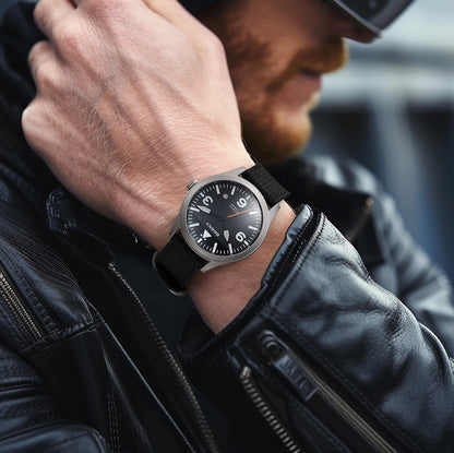 BERNY Pilot Titanium Automatic Watch for Men Sapphire AR Coated 10Bar Supper Luminous Men Wristwatch Sports Aviation Men Watches