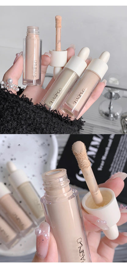 High Covering Concealer Cream Texture Covers Acne Marks Dark Circles Face Makeup Liquid Concealer Lasting Brighten Face Cosmetic