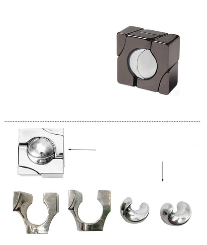 Creative IQ Metal Brain Teaser Puzzle – Magic Baffling Game Toy for Kids & Adults