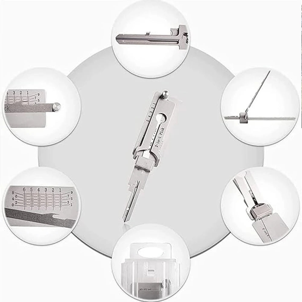 1-10PCS Keys Decoder Hook Tool O-ring Pickup Kit 2 In 1 Precision Hook & Pick Set Lock Decoder Stainless Steel Precision Tools