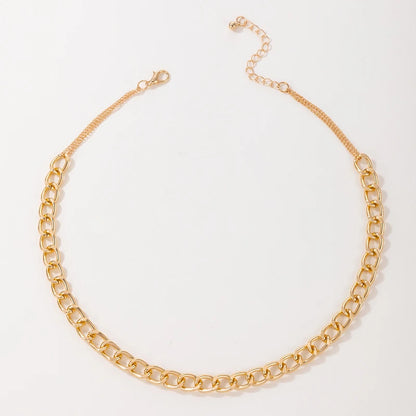 Tocona Punk Gold Color Chain Choker Necklace Trendy Hollow Geometric Alloy Metal Sweater Party Bohemain Jewelry for Women 17073