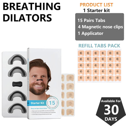 Sport Nasal Dilator Sleep Nasal Breathing Dilators Starter Kit Nose Breathe Strips Magnetic Nasal Strips Reduce Snoring
