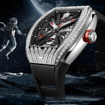 Carnival Brand IW High End Series Fashion Tonneau Dial Mechanical Watch Men 50M Waterproof Luxury Imported Movement Mens Watches