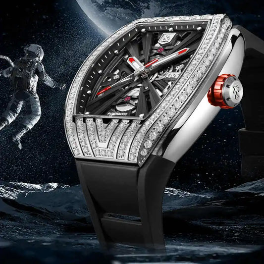 Carnival Brand IW High End Series Fashion Tonneau Dial Mechanical Watch Men 50M Waterproof Luxury Imported Movement Mens Watches